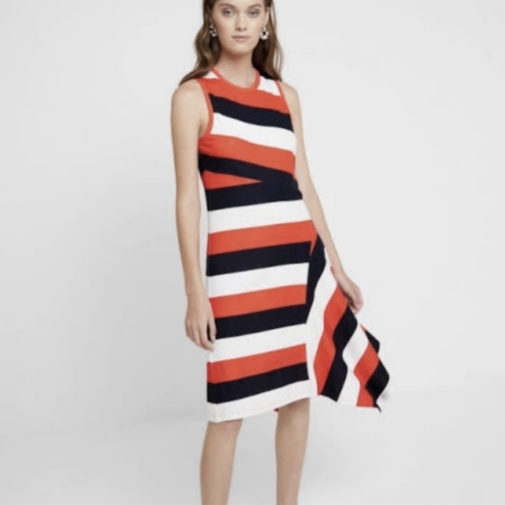 NWT Banana Republic Striped Sleeveless Dress Medium Tall